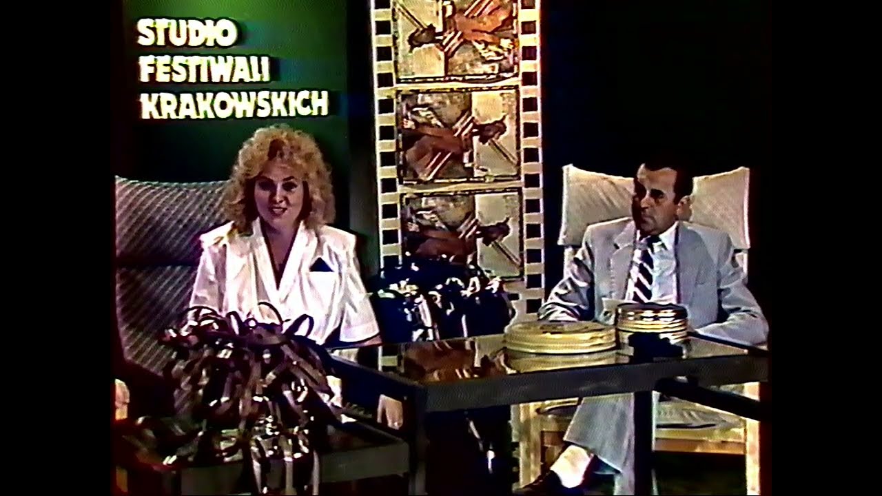 Studio XXIX Festiwalu Filmów Krótkometrażowych i fragment Komentarza Dnia. Program Drugi 07.05.1989