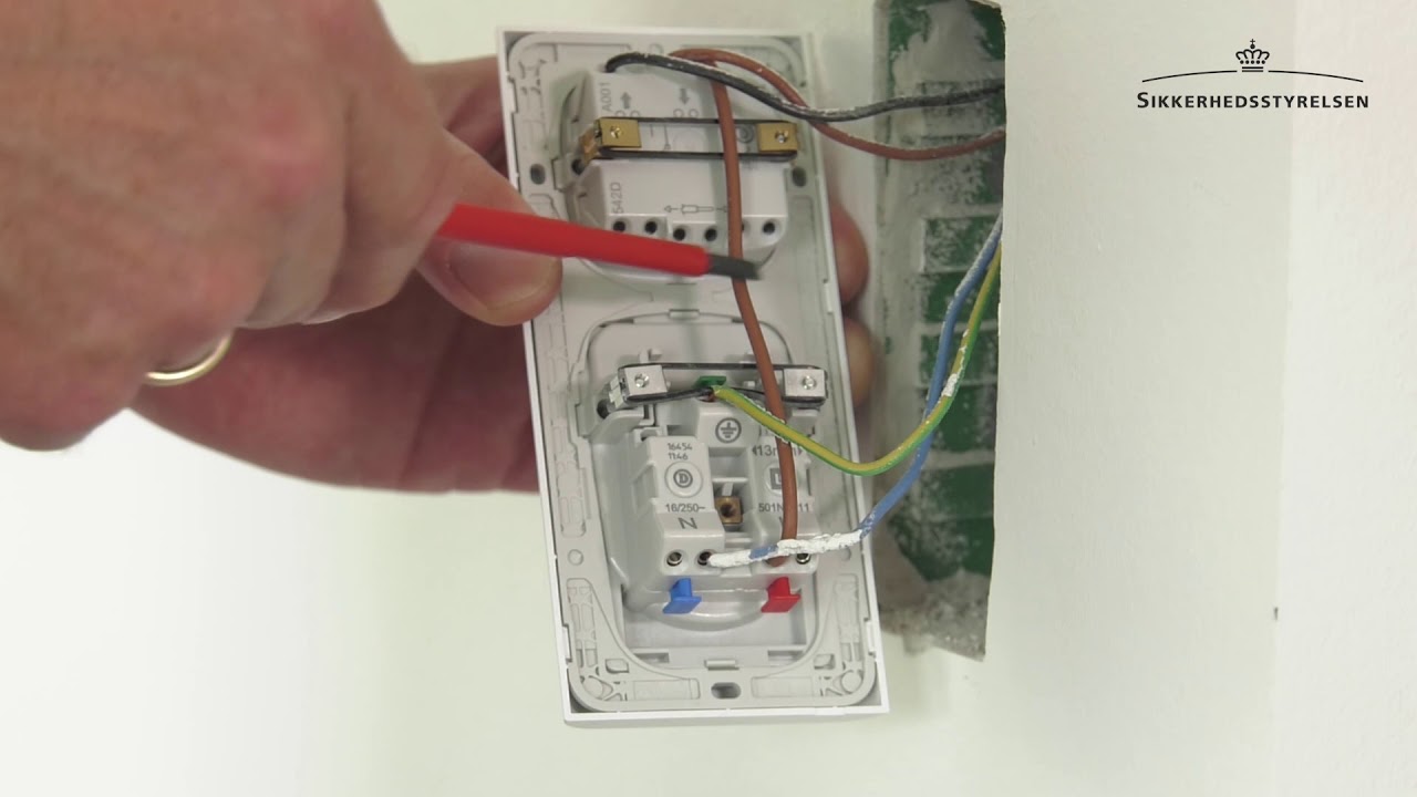 Kontrol af en-polet afbryder