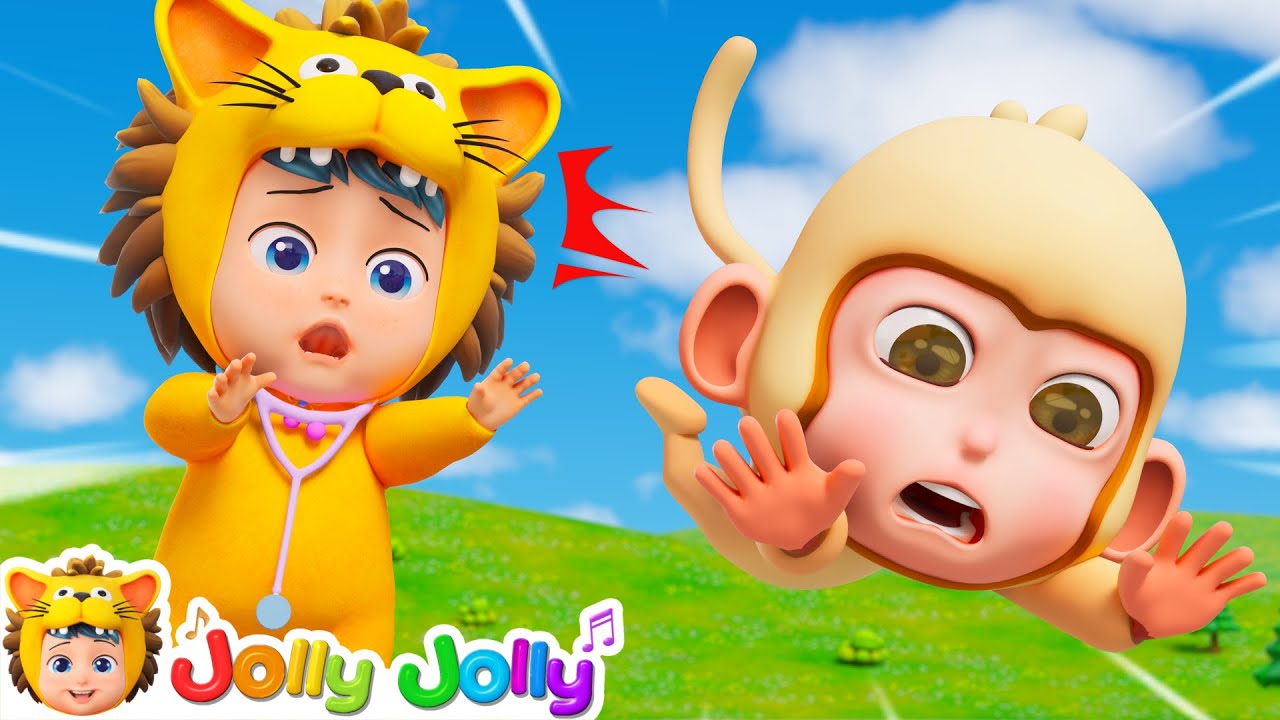 Ouch! Playground Safety Song | Five Little Monkeys + More | Jolly Jolly - Kids Songs