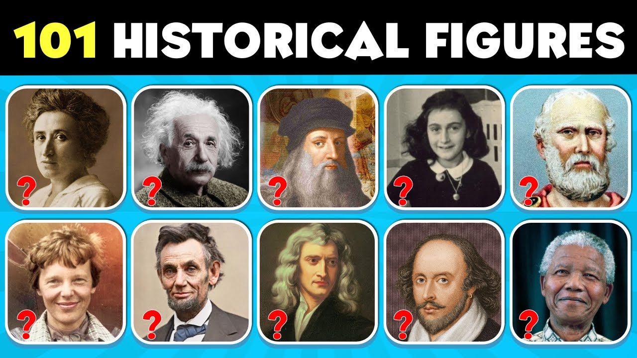 Guess 101 Historical Figures Quiz ✅  World History Quiz 🌍