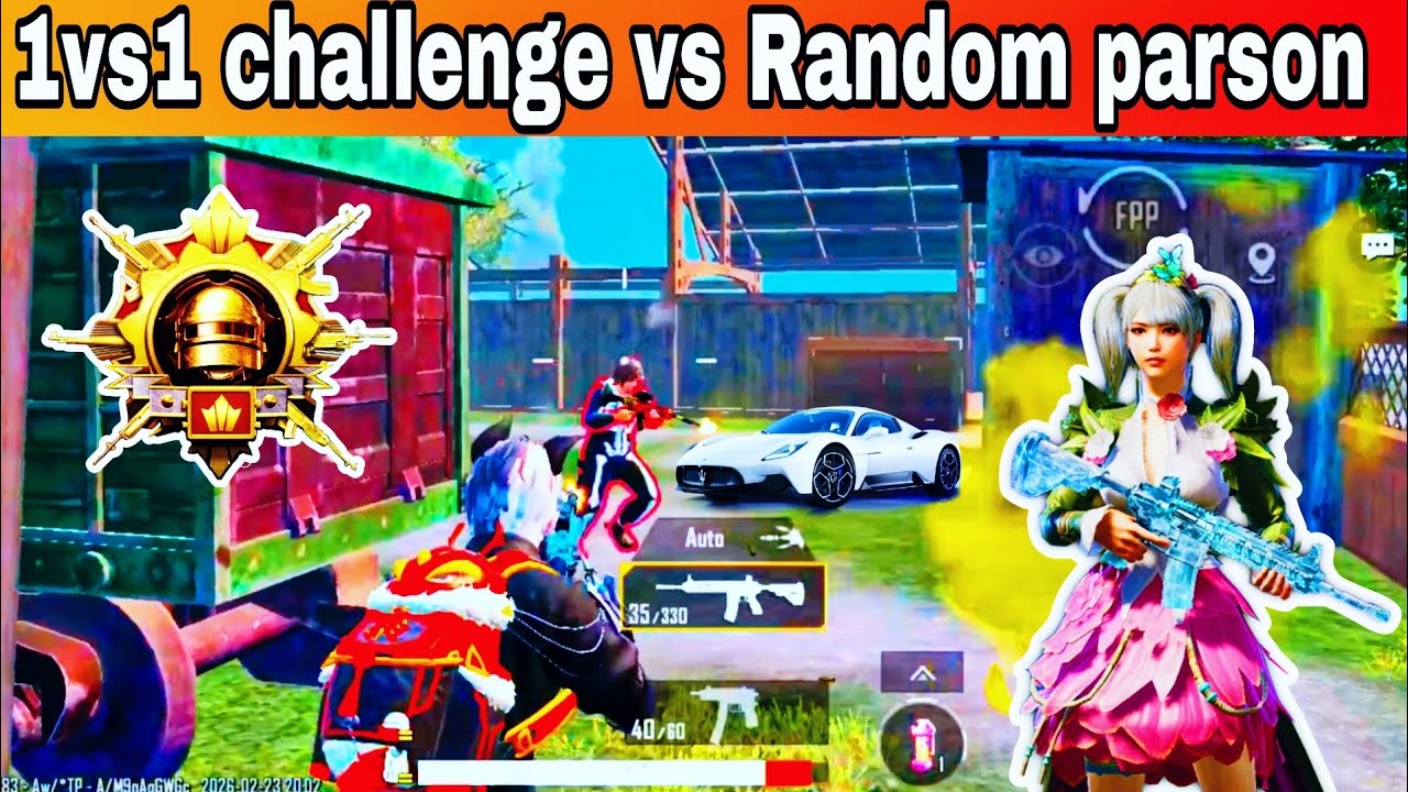 😡😡 Random cute girl challenge battleground mobile India #Vishnugaming992 