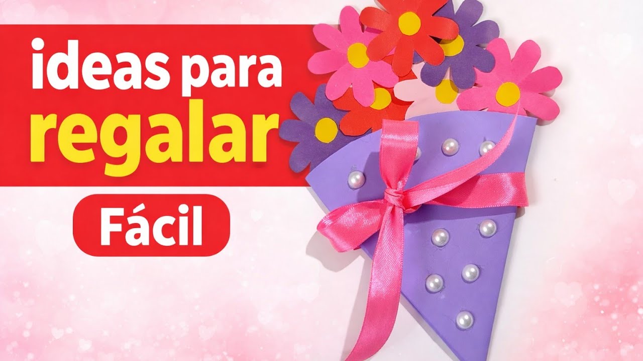 Como hacer una TARJETA de RAMO de FLORES para San Valentín ó Dia de las Madres.