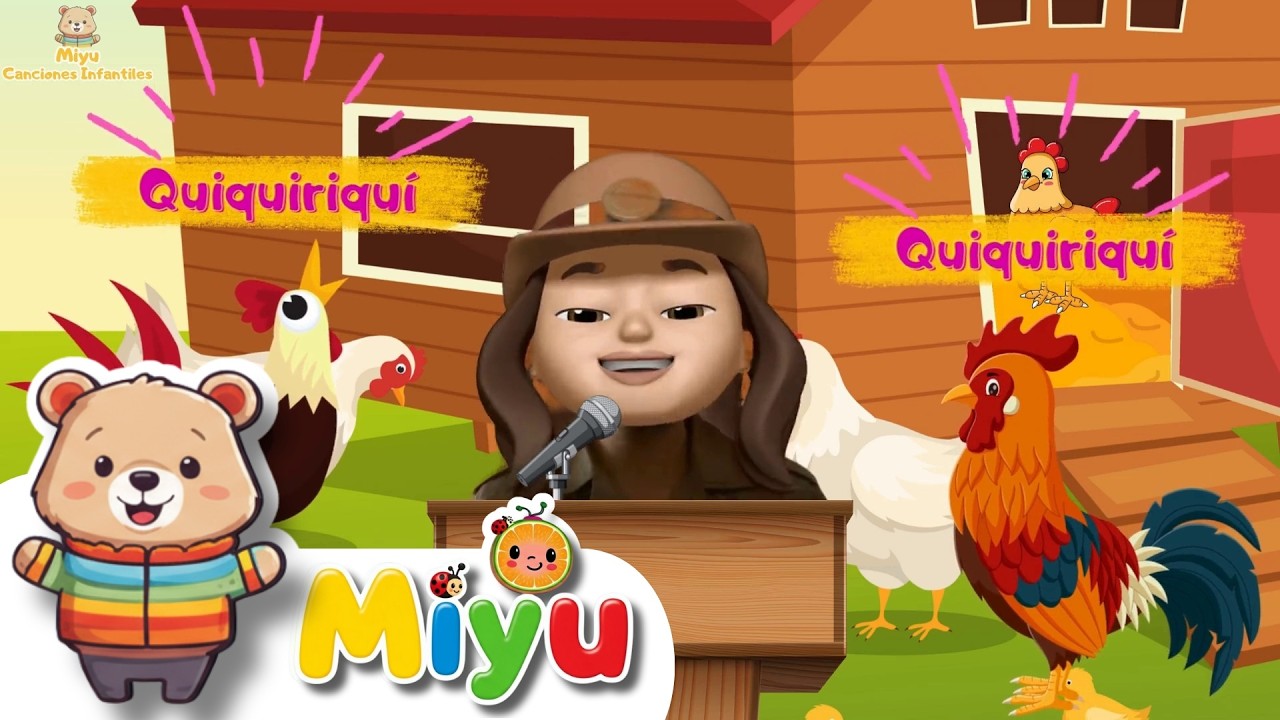 Canciones Infantiles - Miyu: La Rana, Monos Alegres y la Granja de mi Tío 🐸🐵🚜