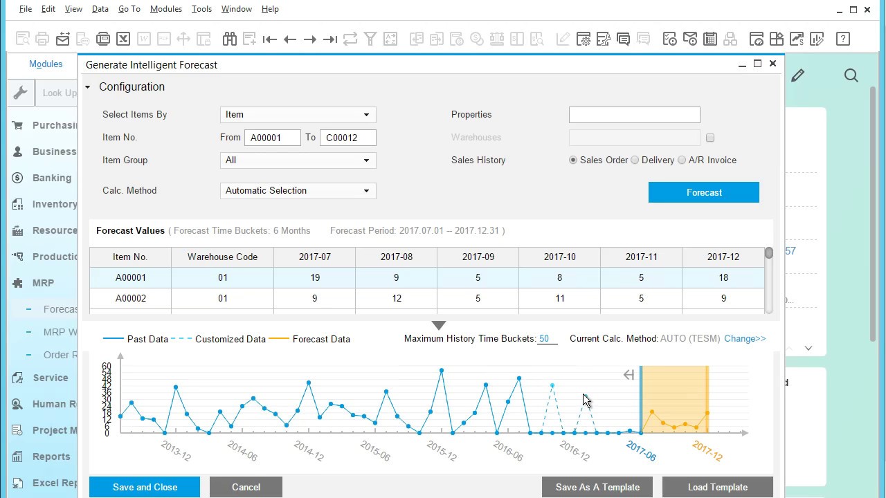 Intelligent Forecast - SAP Business One