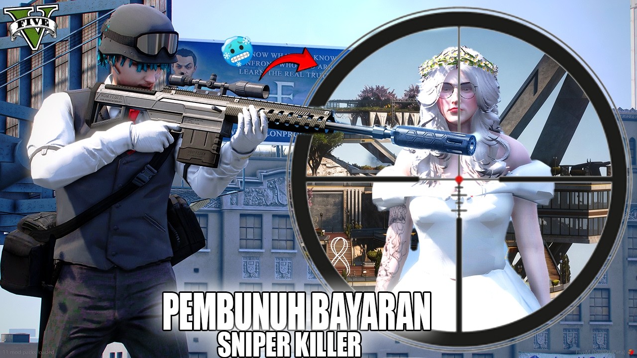 MISI EPIC SNIPER KILLER !! AKU MENGHABISI ORANG TERPENTING DI KOTA !! GTA 5 ROLEPLAY