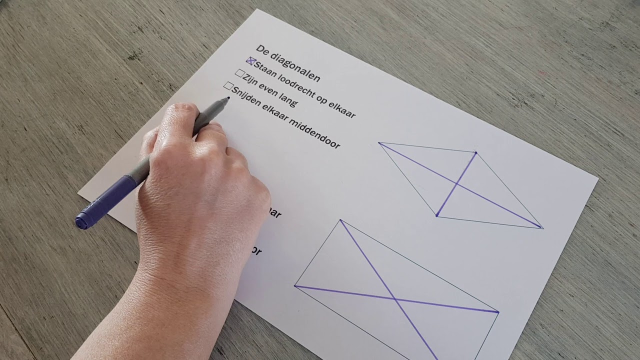 Meetkunde - eigenschappen van diagonalen