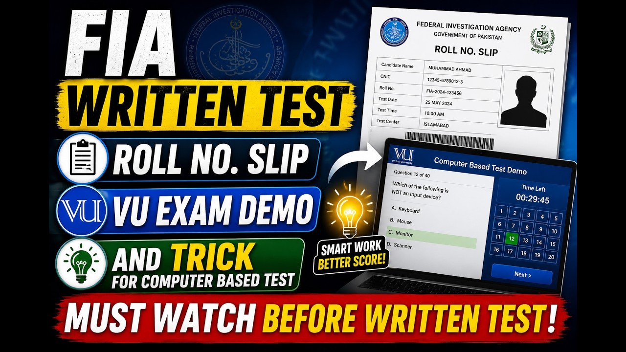 FIA Computer Based Test 2026: How to Attempt the FIA Written Test, FIA Written Test, FIA Test VU