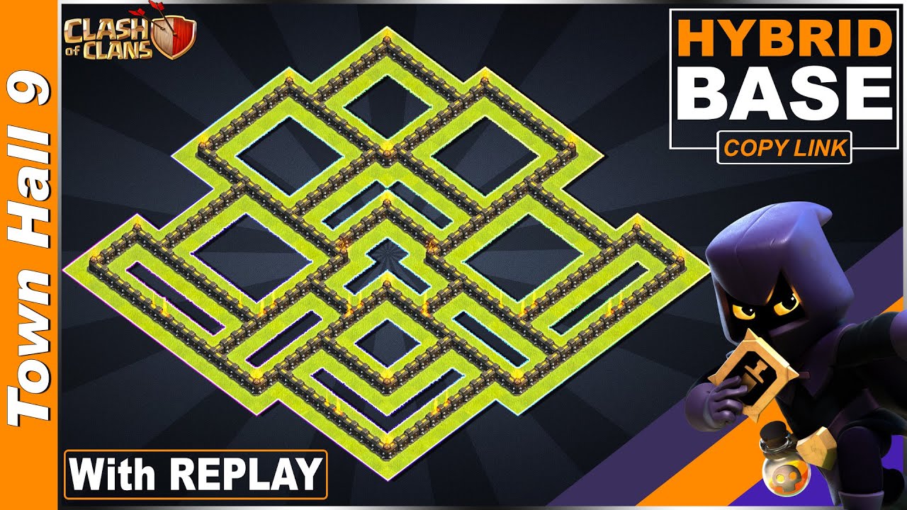 New BEST TH9 Base with REPLAY 2020 | Town Hall 9 FARMING/TROPHY Base with Copy link - Clash of Clans