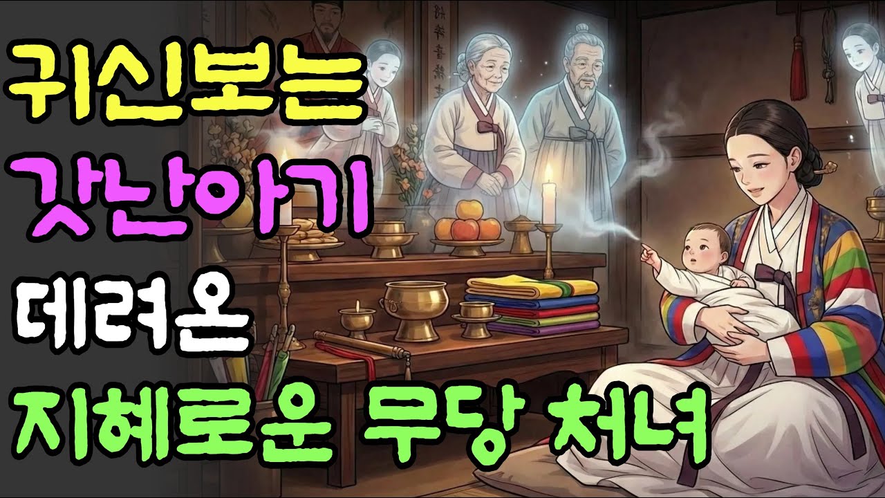 산속에서 주워온 아기가 허공을 보며 웃기 시작했다.. 무당 엄마와 귀신 보는 딸의 기묘한 운명 지혜로운 처녀  | 야담 |사연 | 민담 | 옛날이야기 | 오디오북  전설 신비한