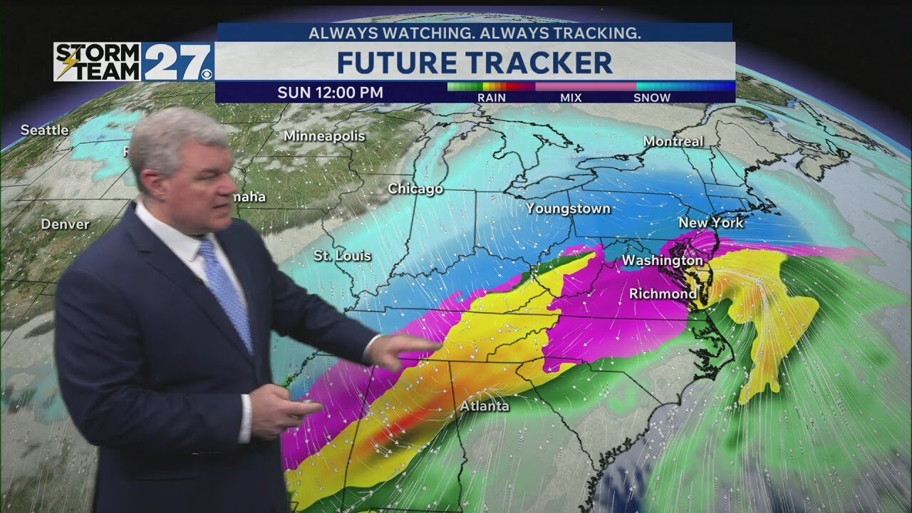 Tracking snow showers, cold temperatures, and a winter storm