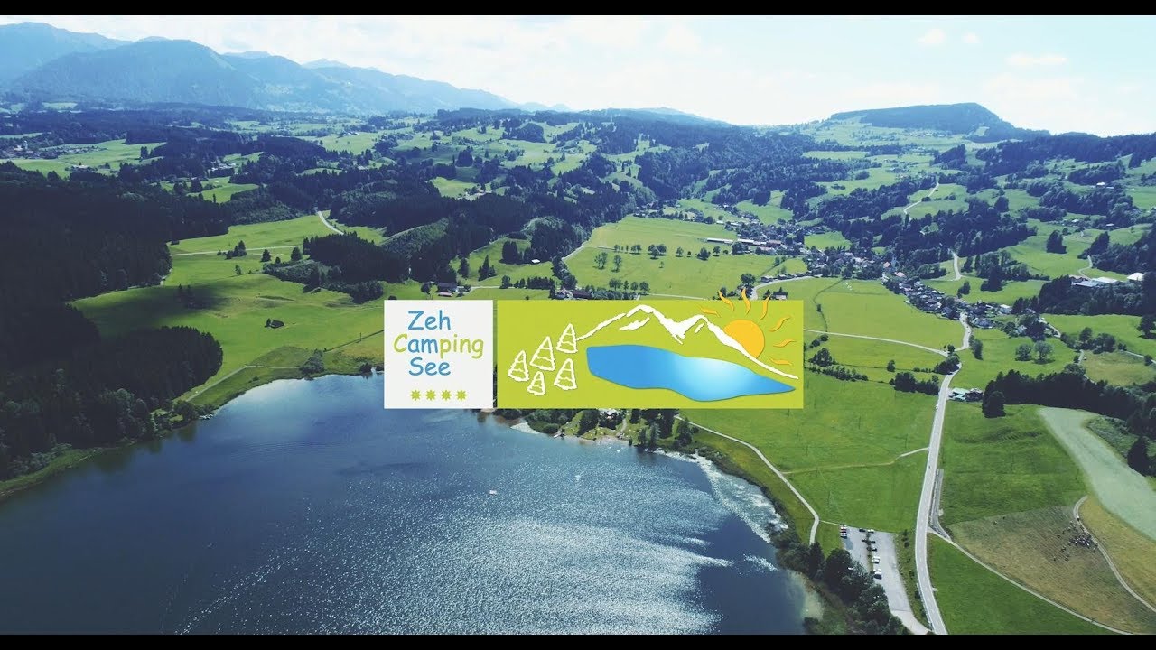 4 Sterne Campingplatz im Allg&auml;u / Bayern aus der Vogelperspektive - Camping Zeh am See