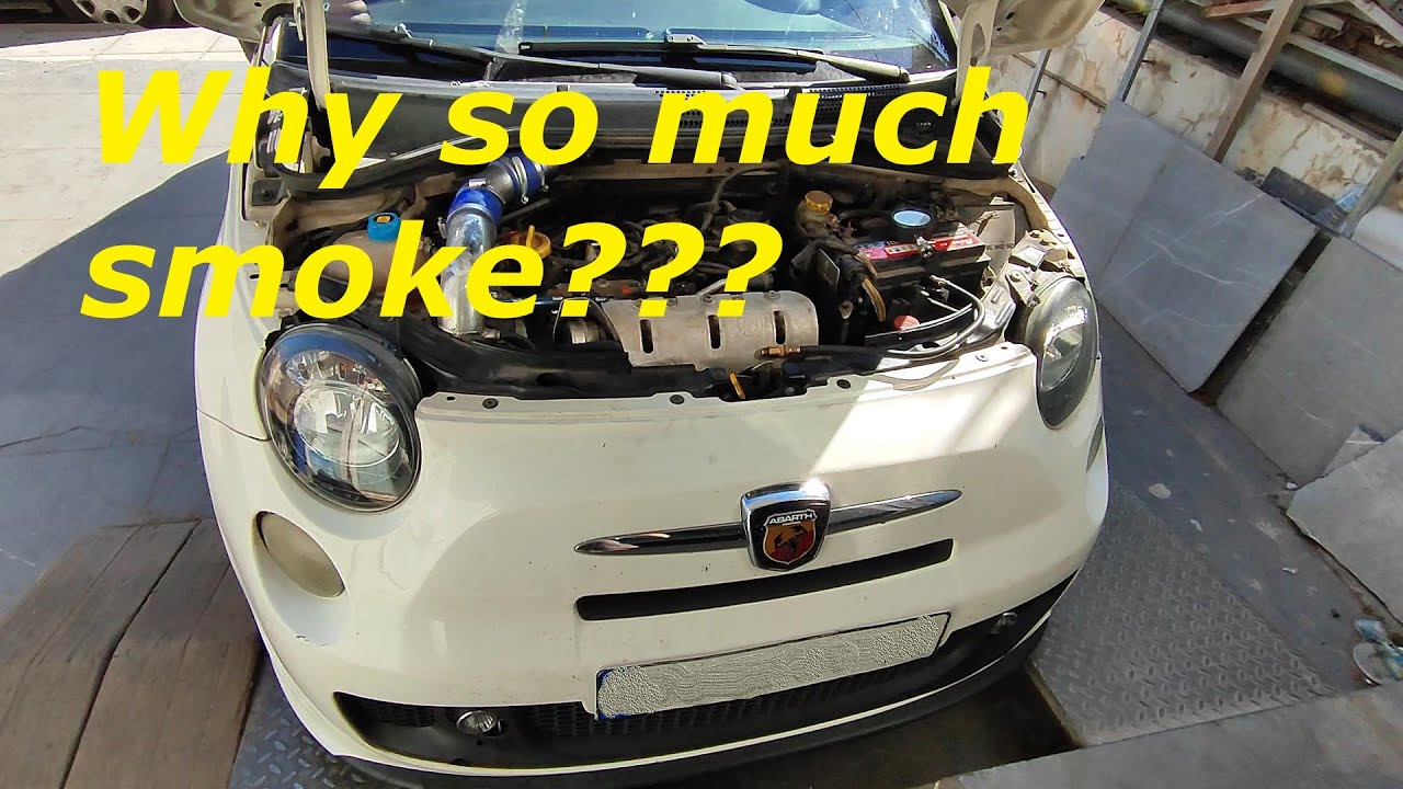 Fiat 500 Abarth smoking too much. Symptoms, cause and engine teardown!