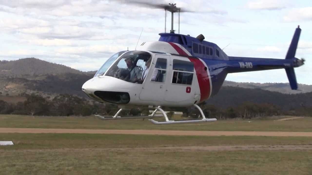 Bell 206 low pass and a little helicopter magic in Jindabyne, Australia