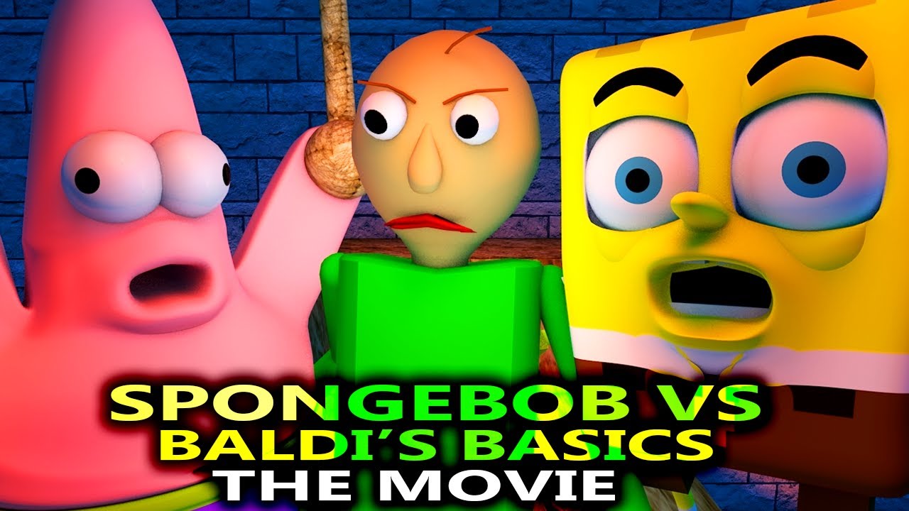 NEW BALDI'S BASICS VS SPONGEBOB CHALLENGE! Minecraft Horror Game Animation Video