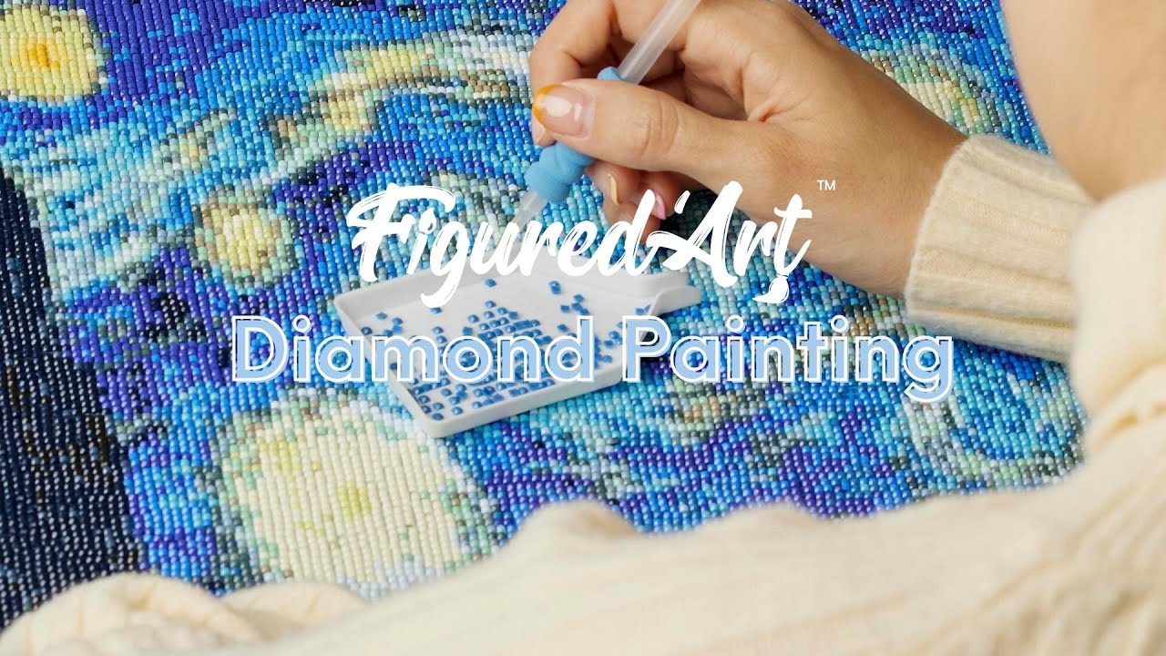 Figured'Art Diamond Painting Broderie Diamant toile compl&egrave;te roul&eacute;e et diamants carr&eacute;s