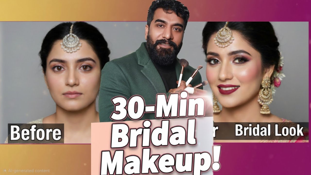 30-Minute Magic!+ 😍The Viral Indian Bridal Makeup Transformation (Before & After)