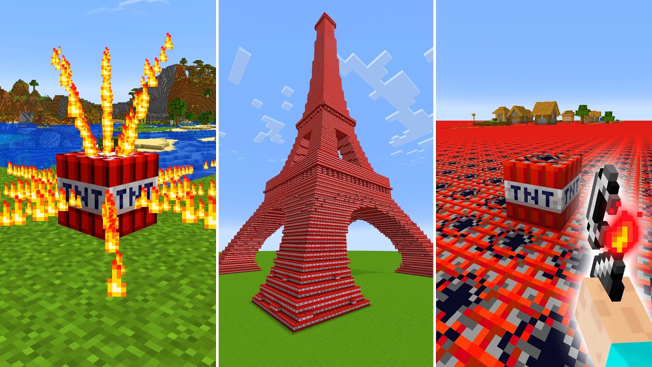 Все эксперименты TNT в Minecraft