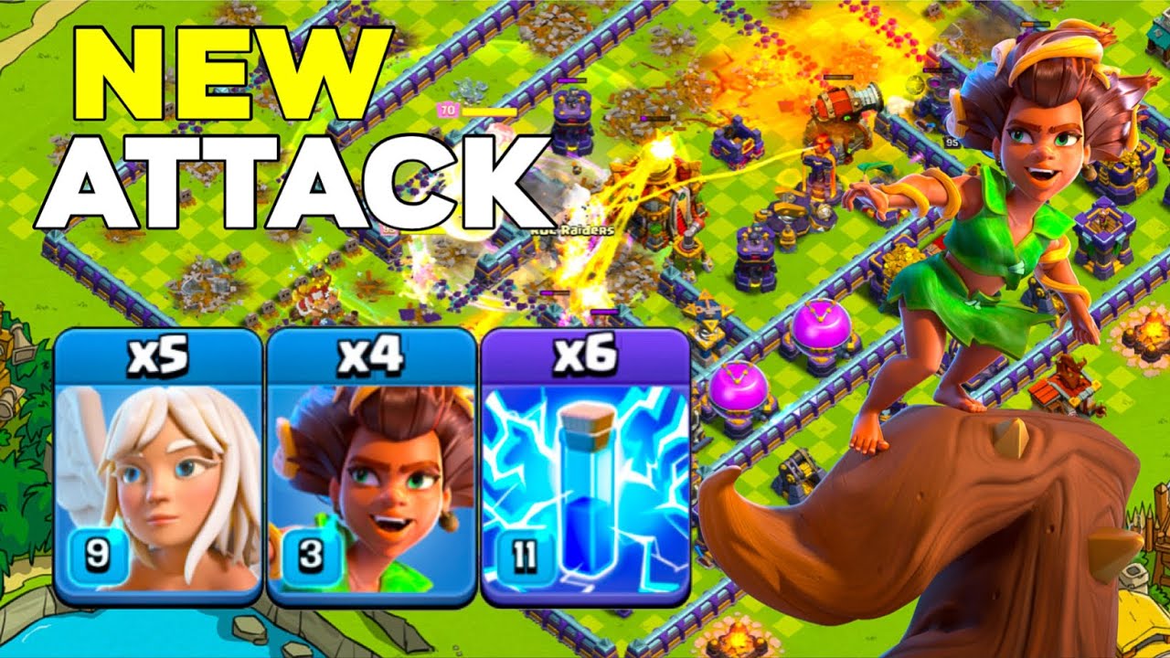 New Attack Strategy: TH16 Zap Root Rider with Electro Titan! Clash of Clans