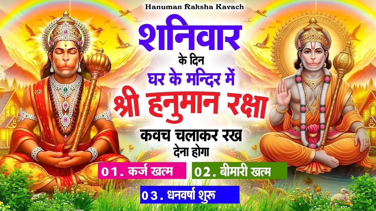 शनिवार के दिन अपने घर में पंचमुखी हनुमान कवच चलाकर रख देना कर्ज ख़त्म बीमारी ख़त्म धन वर्षा शुरू