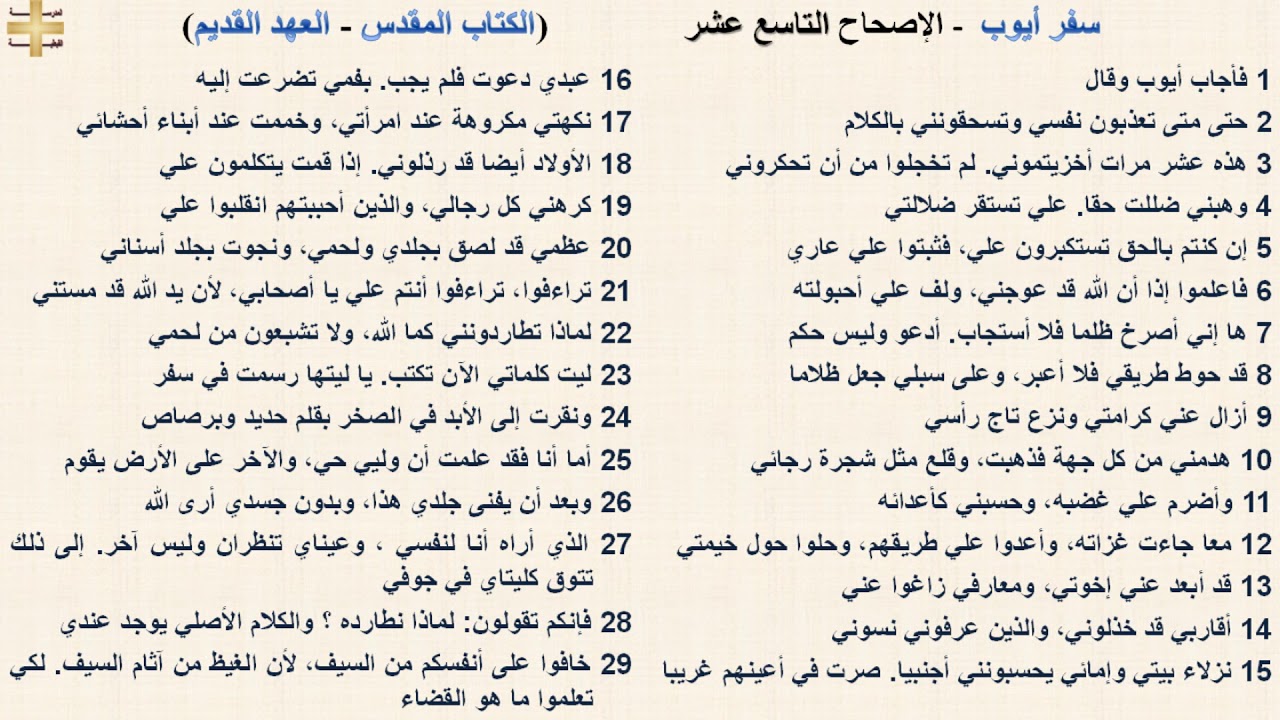 سفر أيوب 19 - الإصحاح التاسع عشر - د/مجدى نجيب - ابونا ابرام