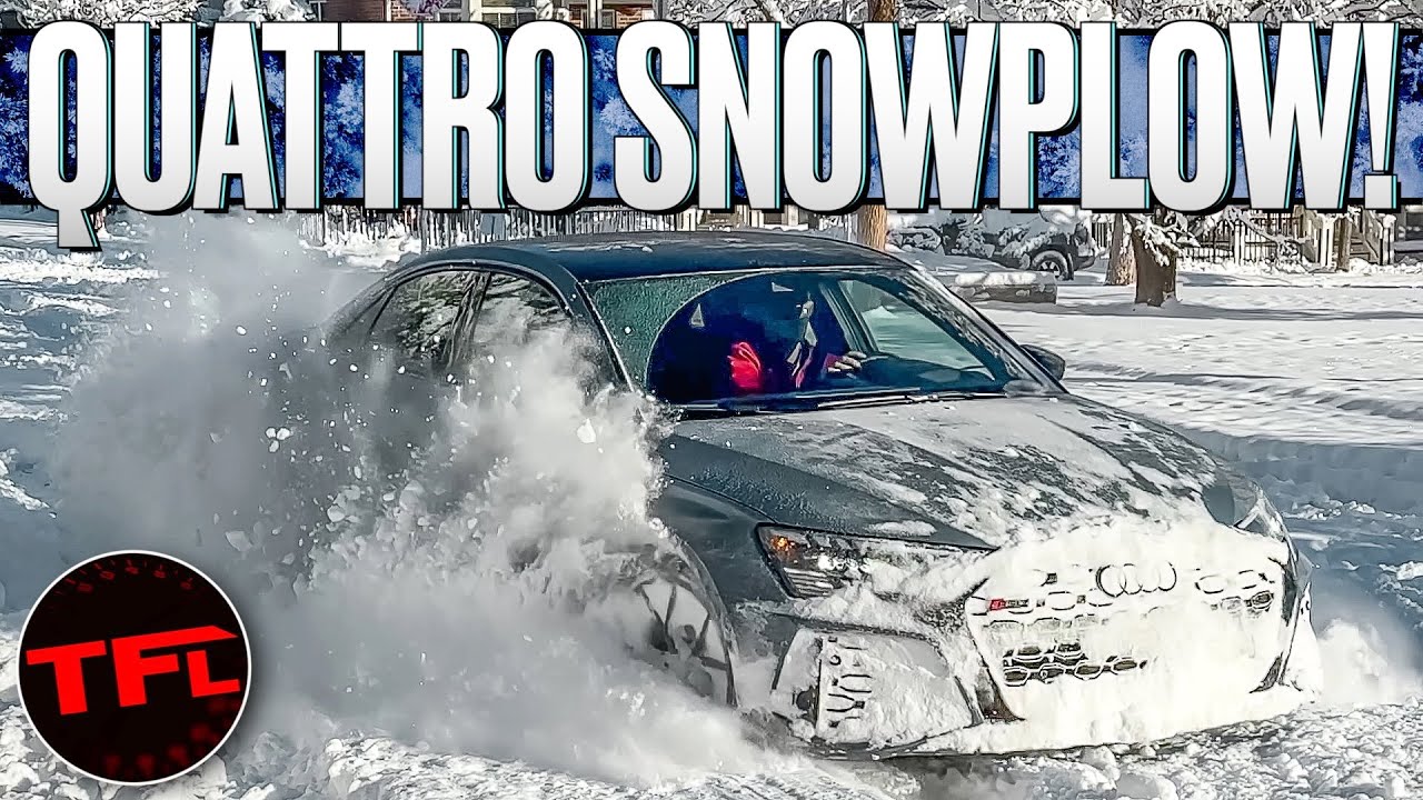 Deep Snow vs Very Low Car - I Plow The 2023 Audi RS 3 Into a Mountain of Snow To See IF I Get Stuck!