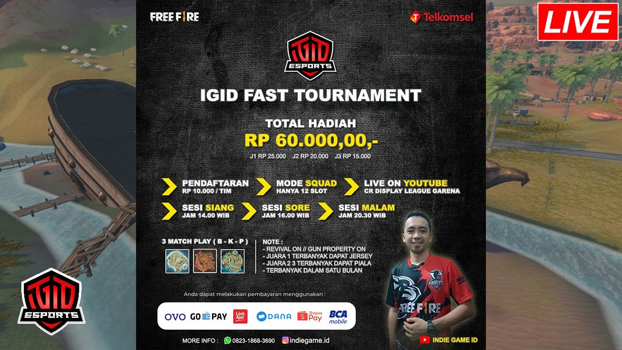 LIVE HARI INI : IGID Fast Tournament Free Fire - 02 Februari 2022 | 14.00 WIB