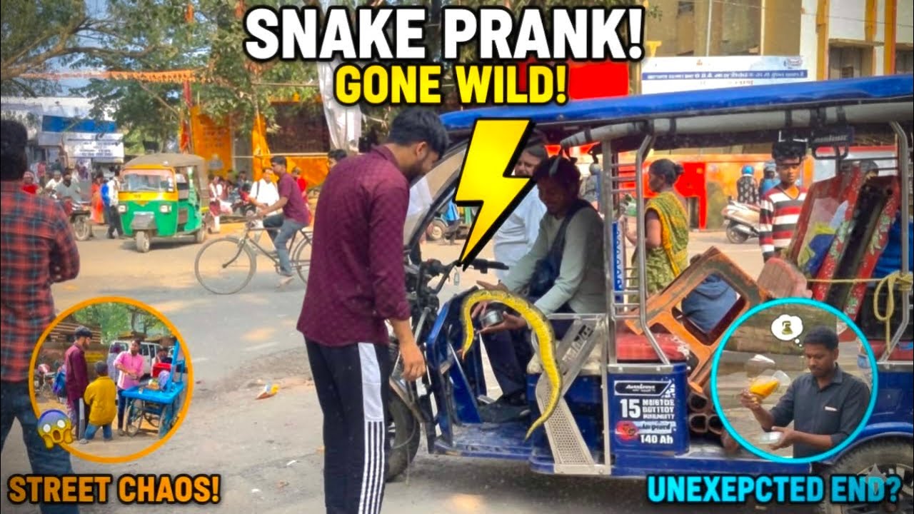 Snake prank gone wild / Public reaction