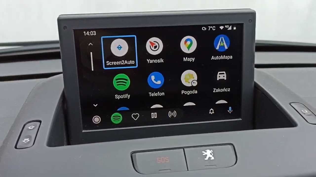 Peugeot/Citroen NG4 - bezprzewodowo Android Auto - mirror screen-kamera przednia-kamera cofania