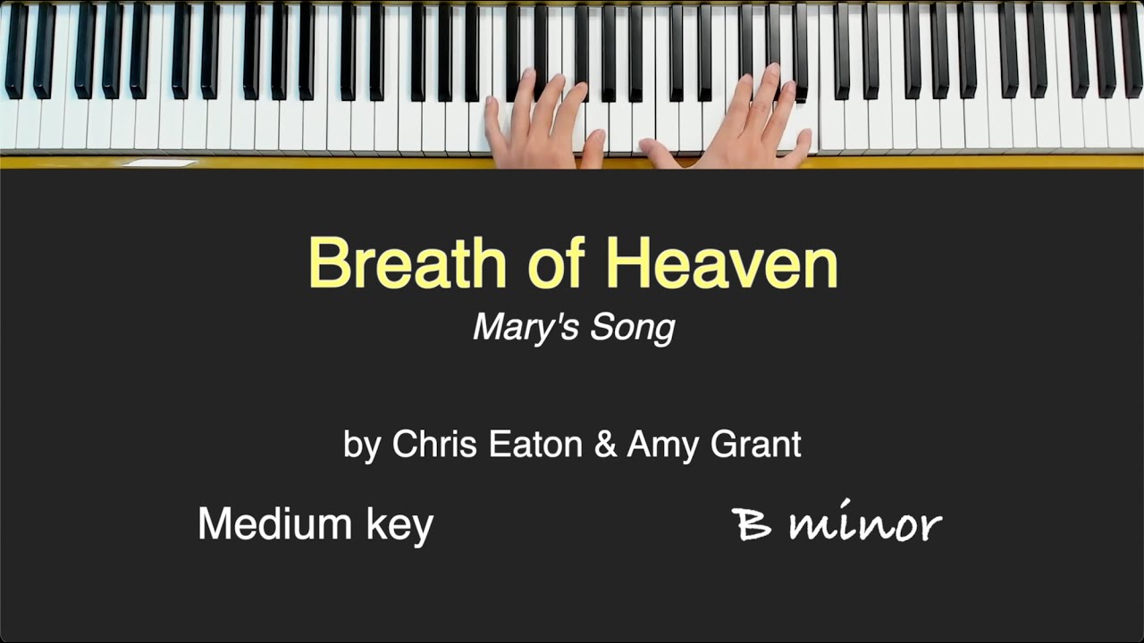 Breath of Heaven - PIANO Instrumental with LYRICS