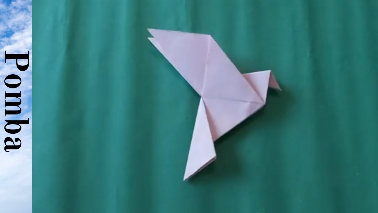 POMBA DE ORIGAMI PÁSSARO DE PAPEL FÁCIL