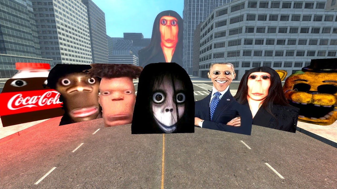 Angry Munci Multiverse, Момо, Гуфи Аа, Семья Розалии Бизкочито и Обунга Nextbot Gmod