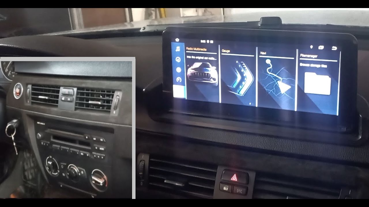 BMW E92 E91 E90 3 серии с установкой головного устройства Android CarPlay