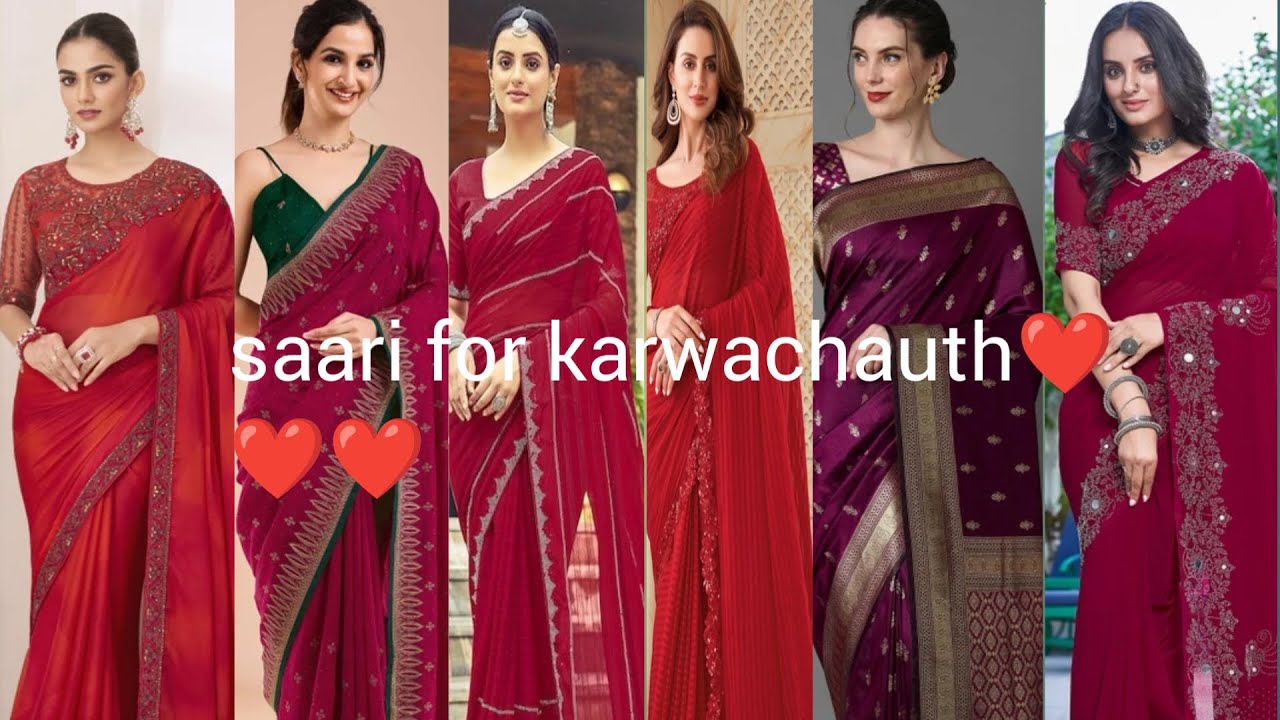 Saari for karwachauth ❤️❤️❤️ || new design saari || saari for karwachauth 🌸🌸🌸🩷
