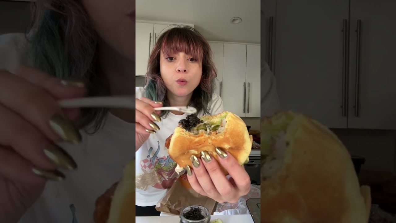 Caviar on a BK Big Fish Sandwich #burgerking #caviar