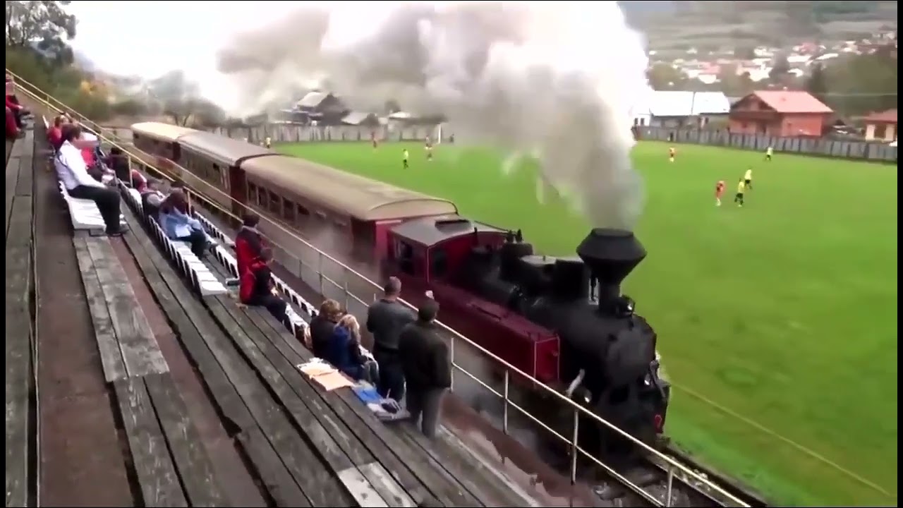 Train inside a football stadium 🏟️ Not a joke ☺️