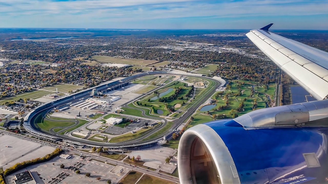 FLYING OVER THE INDIANAPOLIS MOTOR SPEEDWAY (BRICKYARD)! LANDING IN INDIANAPOLIS! W/ ATC AUDIO