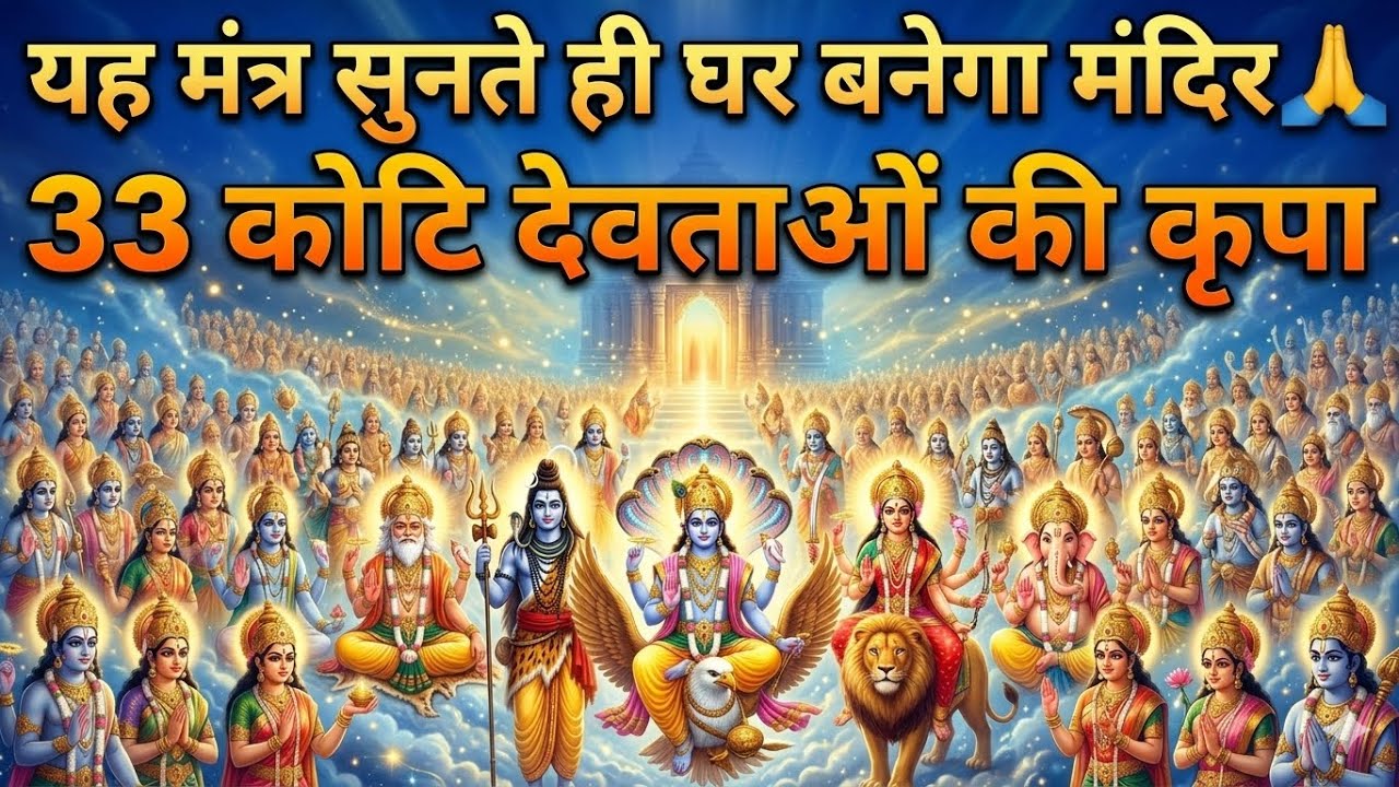 यह मंत्र सुनते ही घर बनेगा मंदिर 🙏 33 कोटि देवताओं की कृपा  Heart Touching Bhajan 2026 🙏