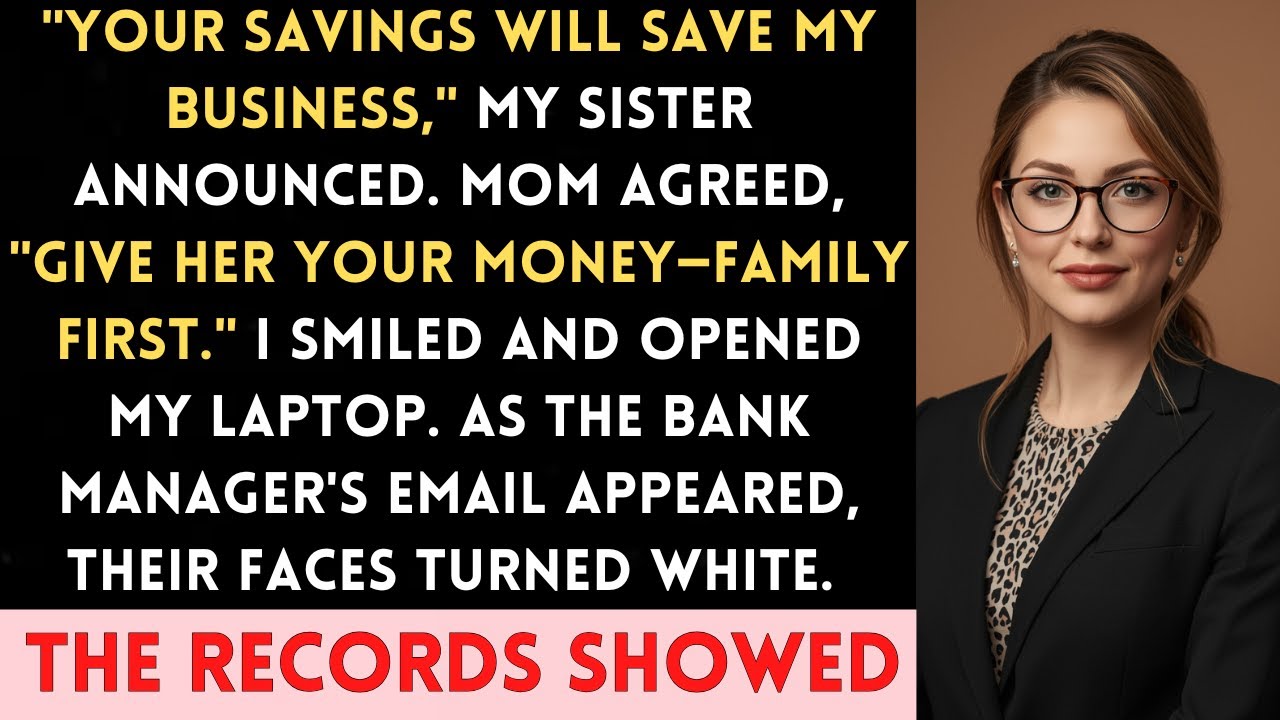 My Sister's Business Failed—She Demanded My Savings. So I Showed Her My Bank Records