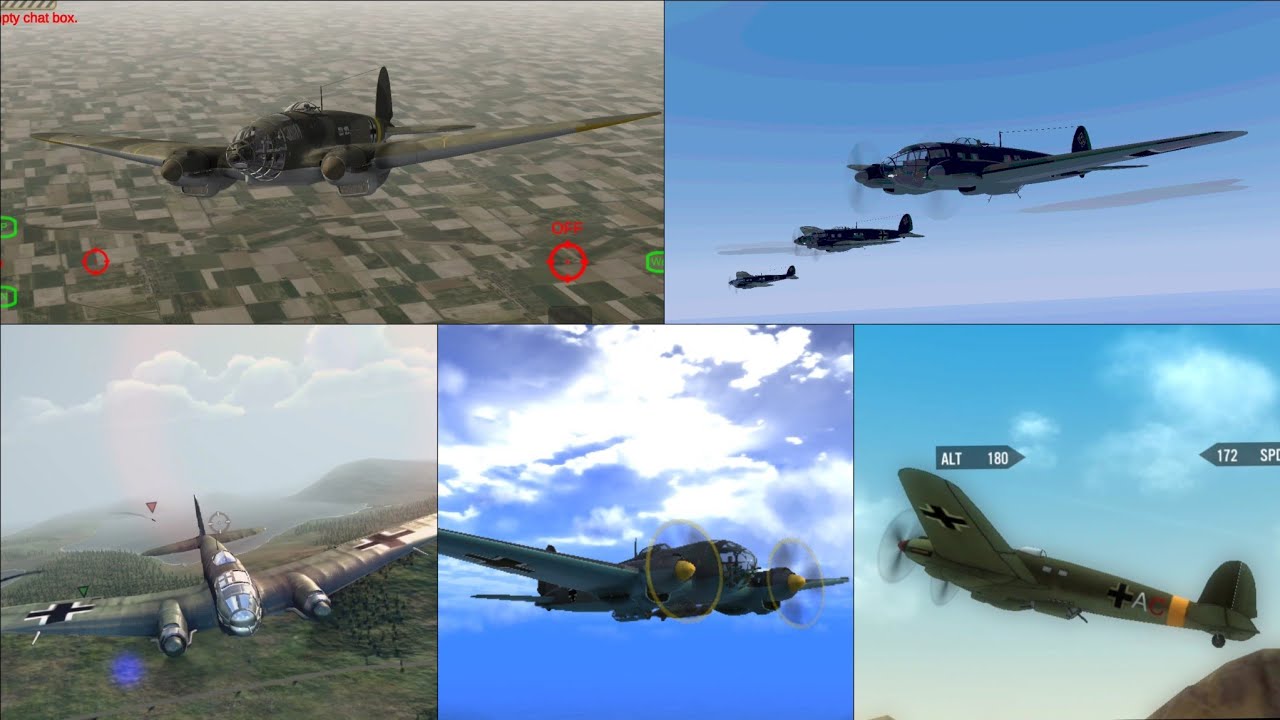 Heinkel He-111 in 5 different mobile games