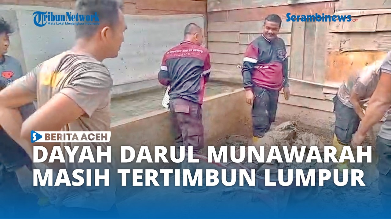 Dayah Darul Munawwarah Mubarak Masih Tertimbun Lumpur, Polres Bireuen Turun Tangan