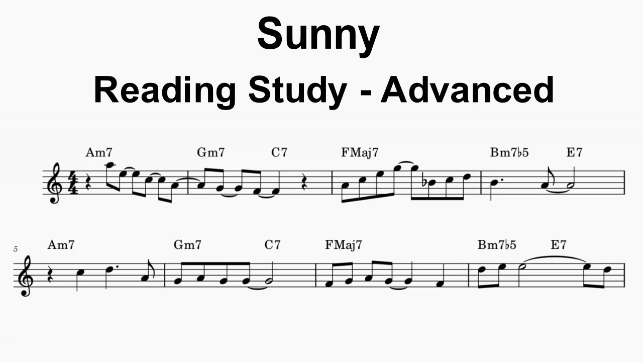 Sight Reading Practice - Sunny - Advanced