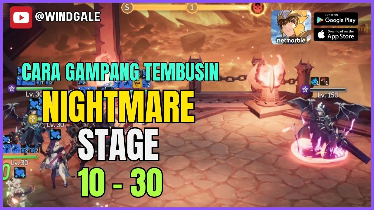 Nightmare 10 - 30 Cepat dan Mudah | Seven Knight Rebirth Global #SevenKnightsRebirth #Nightmare1030