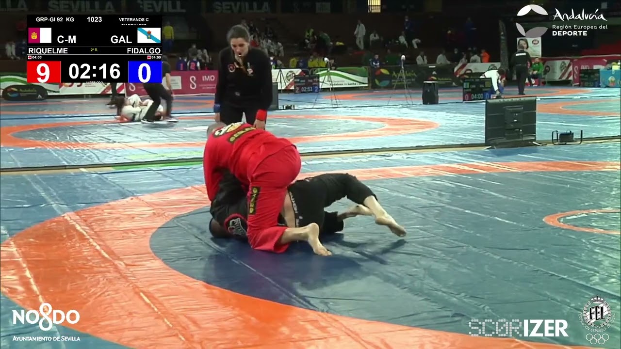 1/4 GRAPPLING GI 92Kg: RIQUELME MARTINEZ, JAVIER (C-M) FIDALGO GARCIA, LUIS ALBERTO (GAL)