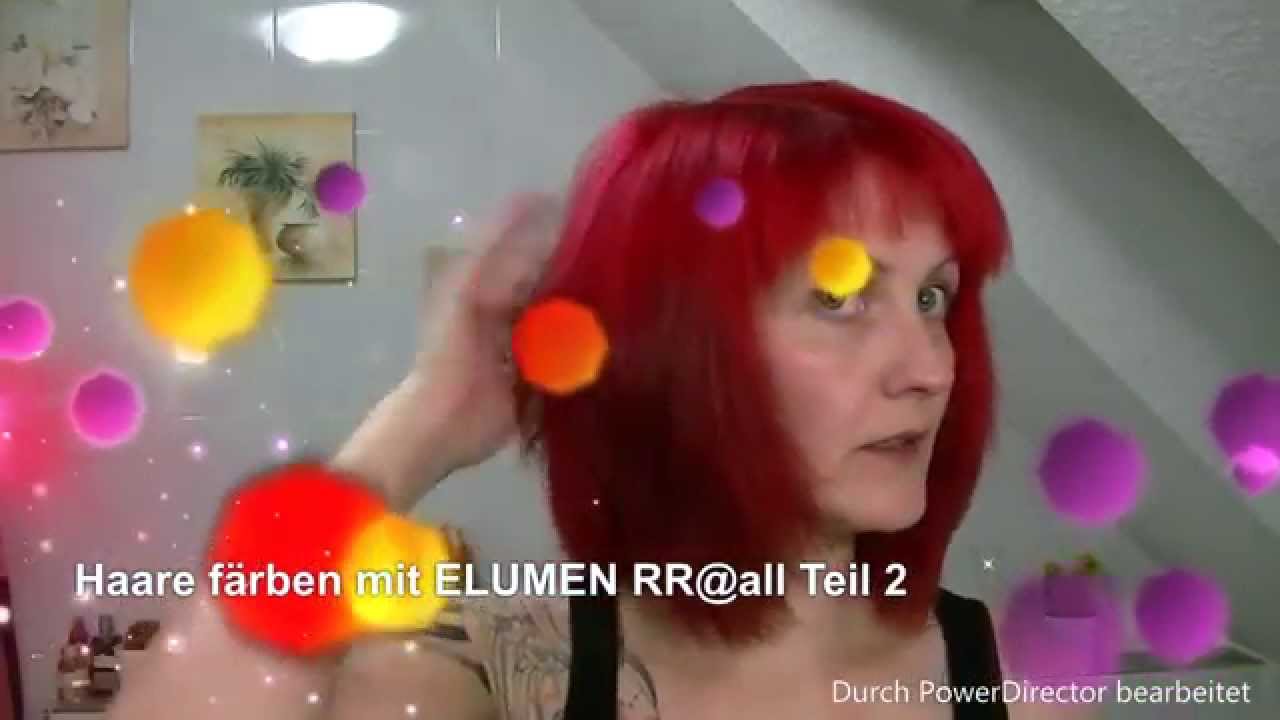 Haare färben Elumen RR@all meine Erfahrung Teil 2 I rote Haare ohne Chemie I Dye your hair red