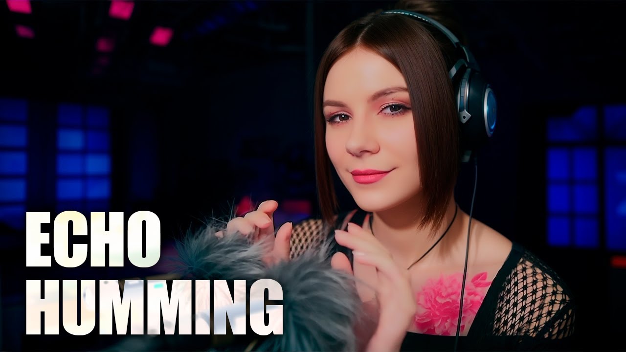 ASMR Hypnotic Echo Humming 💎Siren Song, Soft Singing, Fluffy Mic