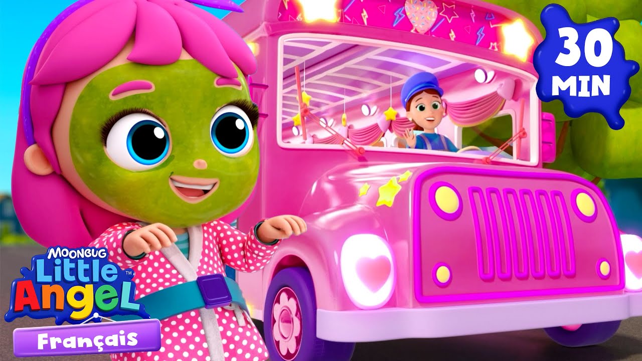 Les roues de l'autobus | Comptines avec Bébé Louis | Little Angel Français