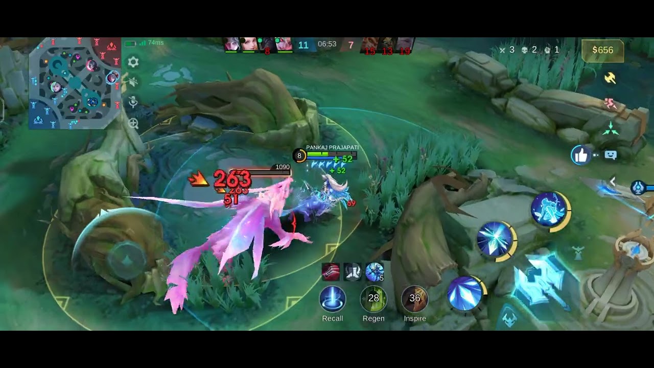 Moba legend 5v5 gameplay with miya#trending 