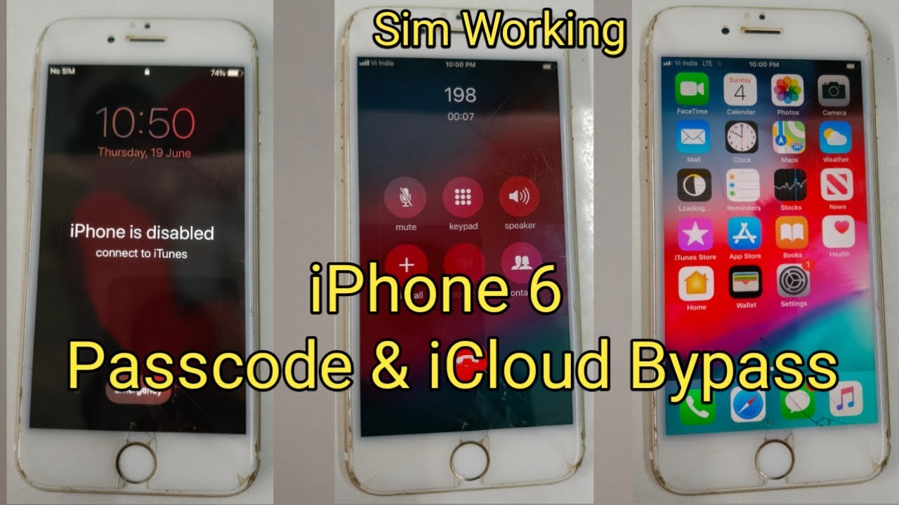 iPhone 6 iCloud Unlock- iPhone 6 Passcode Bypass - iPhone 6 iOS 12.5.7