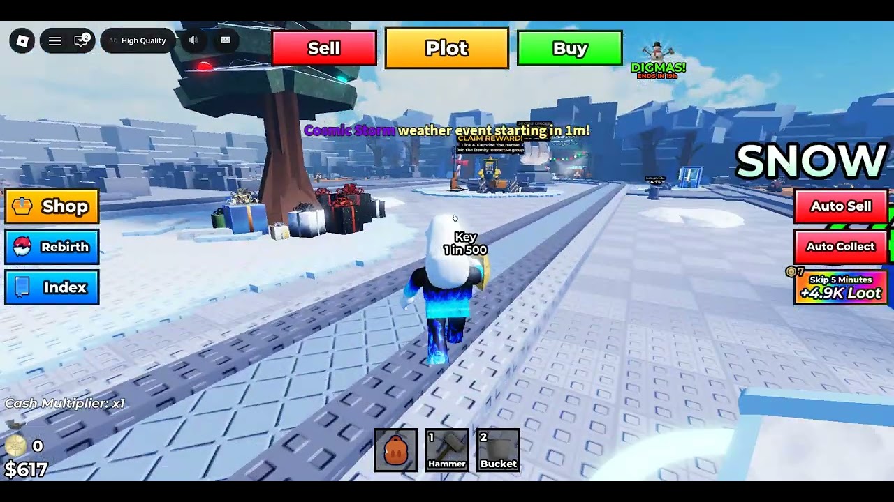 Playing Roblox - Build a Digging Empire