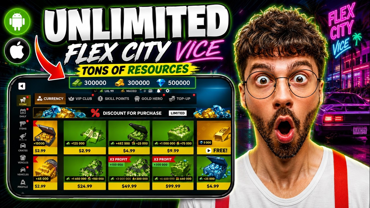 Взлом Flex City Vice Online &mdash; как получить бесплатные ЗОЛОТО, АЛМАЗЫ и ДЕНЬГИ в Flex City (iOS, A...